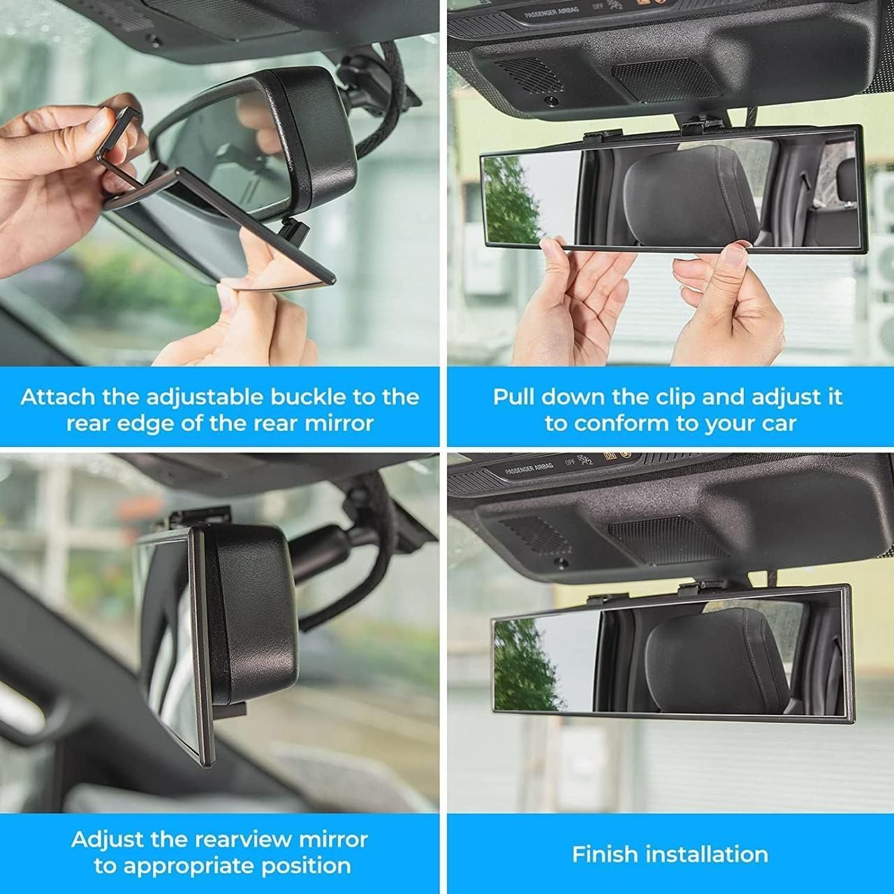 Panoramic Rear View Car Mirror 12 Inch
